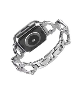 Apple Watch 7 41mm KRD-57 Metal Kordon (Gümüş)
