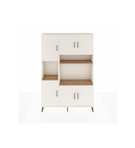 Arges Dolap 9 Raflı 6 Kapaklı 132x30x195 Aytaşı-Aytaşı/Çam