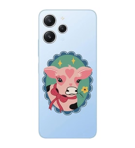 Xiaomi Redmi 12 Uyumlu Uyumlu İnek Tasarımlı Şeffaf Telefon Kılıfı