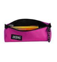 Jacbag Pembe Kız Çocuk Tek Bölmeli Üçgen Okul ve Ofis Kalem Kutusu (Çok Renkli)