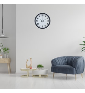 River World Duvar Saati 36 cm Rengi Siyah Rakamları Büyük