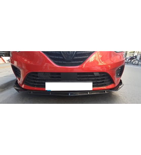 Renault Clio 5 Ön Tampon Eki Custom Ön Lip 3 Parça Vakum Üründür (Renksiz)