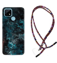 Realme C11 C21 C21Y C25Y C11 2021 Kılıf Boyun Asklı Rasta Silikon Colorful Abstract 1384