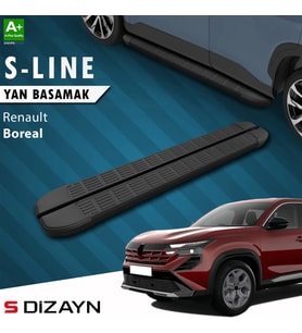 Renault Boreal S-Line Siyah Yan Basamak 183 Cm 2025 Üzeri A+ Kalite