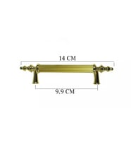 Kulp Silindir Çizgili  Plastik  Model 14 CM (2 Adet)  Gold