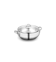 Korkmaz KOR A1077 Tombik Kısa Çelik Tencere 24x8 cm 3,6 Litre (Gri)