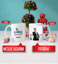 Coğrafya Öğretmenine Hediye Coğrafya Öğretmeni Kupa Bardak Fotoğraflı