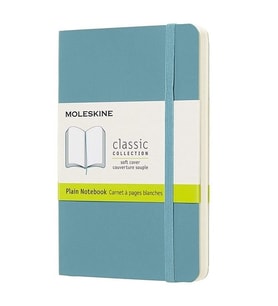 Moleskine Yumuşak Kapak Defter Mercan Mavisi (Çizgisiz - 9x14) - 5482