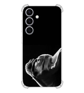 PrintiFy Samsung Galaxy S24 Uyumlu Köpek 1 Baskılı Şeffaf Köşe Korumalı Antişok Kılıf