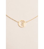 Kişiye Özel Minimal Hilal ve Güneş Kolye 925K Gümüş (Gold)