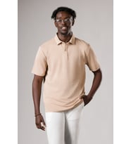 Regular Fit Dokulu Likralı Polo Yaka T-shirt
