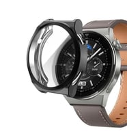 Microsonic Huawei Watch GT 3 Pro 46mm Titanyum Kılıf 360 Full Round Soft Silicone Siyah