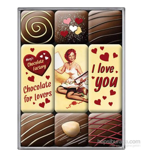 Nostalgic Art I Love You Chocolate Magnet Set 9 Parça