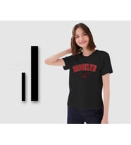 BK Gift Brooklyn Tasarımlı Kadın Siyah T-shirt, Arkadaşa Hediye, Doğum Günü Hediyesi, Trend Tişört, Sevgili Hediyesi-1