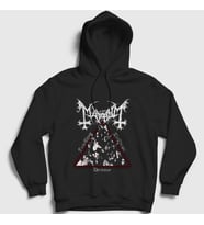 Presmono Unisex Siyah Darkness Mayhem Kapüşonlu Sweatshirt 64443tt