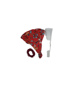 Yelpaze Simli Beyaz & Toka & Bandana Seti
