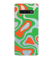Samsung Galaxy S10 Plus Kapak Renkli Desen Tasarımlı Şeffaf Silikon Kılıf