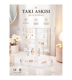 Şık takı standı, düzenli ve kolay erişim sağlayan tasarım