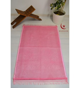 Peluş Seccade - 80x120 cm - Ekstra Konforlu - Yumuşak ve Geniş Ölçülü (Pembe)