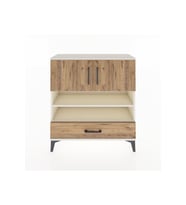 Arges Şifonyer 4 Raflı Tek Çekmeceli 2 Kapaklı 88x30x96 Aytaşı-Çam