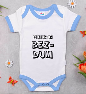 BK Kids Bezdum Tasarımlı Mavi Bebek Body Zıbın-3