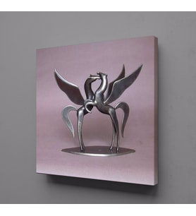 KANATLI ATLAR KANVAS TABLO 25x25cm (Karışık)