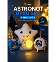 Çocuklara Özel Astronot Hediye Seti Ay Gece Lambası USB Şarjlı Nemlendirici Yıldız Yastık Astronot Çalar Saat 4'lü Dekoratif Oda Seti