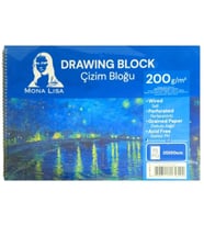 SÜDOR MN25-3 MONA LISA SPİRALLİ RESİM DEFTERİ - ÇİZİM BLOĞU 35x50cm 200gr. 15YP.