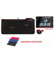 Rampage Hydra R6 Full Color RGB LED Gaming Pro BLUE Switch Alminy