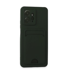 Xiaomi Redmi Note 12 4g Kılıf Kelvin Kartvizitli Silikon - Koyu Yeşil