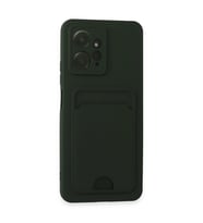 Xiaomi Redmi Note 12 4g Kılıf Kelvin Kartvizitli Silikon - Koyu Yeşil