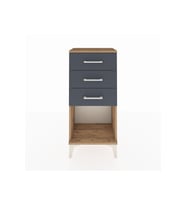 Arges Komodin 3 Çekmeceli 44x30x96 Çam-Antrasit