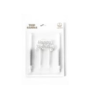 Simli Happy Birthday Mum Seti 3lü Gümüş