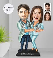 Kişiye Özel Doktor Sevgililer Ahşap Eco Biblo -1