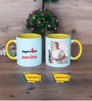 Fizyoterapist Kupa Bardak Sarı Fotoğraflı Tıp Bayramı Hediyesi Fizyoterapistler Günü Hediyesi