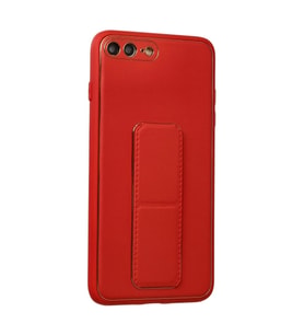 İphone 7 Plus Kılıf Co Deri Standlı Kapak - Kırmızı