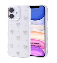 Microsonic Apple iPhone 11 Kılıf PrettyCharm Bow (Gümüş)