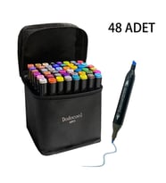 Dodocool 48’li Çift Uçlu Touch Marker Art Tasarım Kalem Seti İthal Ürün (Karışık)