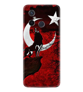 Xiaomi Redmi 12c Kılıf Resimli Desenli Baskılı Silikon Wolf And Moon 2 1381