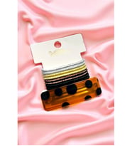 8 ADET SİMLİ LASTİK VE OTOMATİK KLİPSLİ TOKA 6 CM.