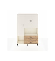 Arges Dolap 6 Raflı 3 Çekmeceli 3 Kapaklı 132x30x195 Aytaşı-Aytaşı/Çam