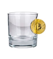 Bitcoin Temalı Özel Viski Bardağı 300cc, Şık ve Elegant Tasarım