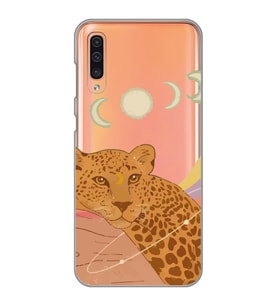 Samsung Galaxy A50 - A30S Uyumlu Leopar Tasarımlı Şeffaf Telefon Kılıfı