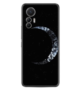 Xiaomi 12 Lite Kılıf Silikon Desen Özel Seri Yalnız Ay 1744