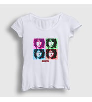 Presmono Kadın Beyaz Portrait The Doors T-Shirt 116500tt