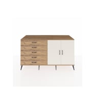 Kronos Konsol 2 Raflı 5 Çekmeceli 2 Kapaklı 176x59x99 Çam-Aytaşı/Çam