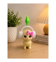 Sims Plumbob Kulaklıklı Kedi Figürü