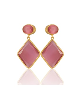 Kadir Jewellery 22 Ayar Altın Kaplama Kadın Sallantılı Küpe -El İşçiliği Ve Hipoalerjenik Küpe