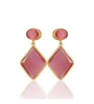 Kadir Jewellery 22 Ayar Altın Kaplama Kadın Sallantılı Küpe -El İşçiliği Ve Hipoalerjenik Küpe