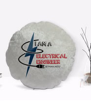 BK Gift Kişiye Özel İsimli Elektrik Mühendisi Tasarımlı Dekoratif Kırlent Yastık-1